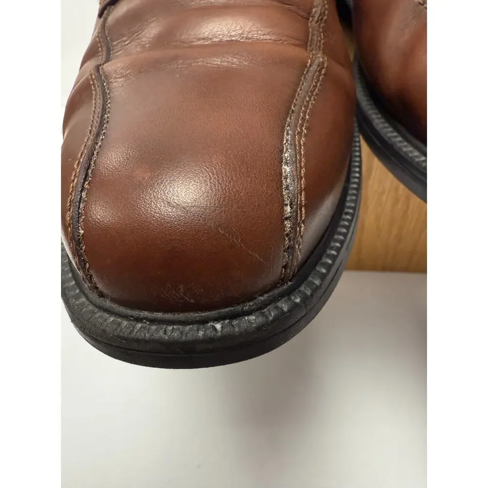Bostonian Brown Leather Oxford Dress Shoes Flexible Lightweight Comfort Mens 12